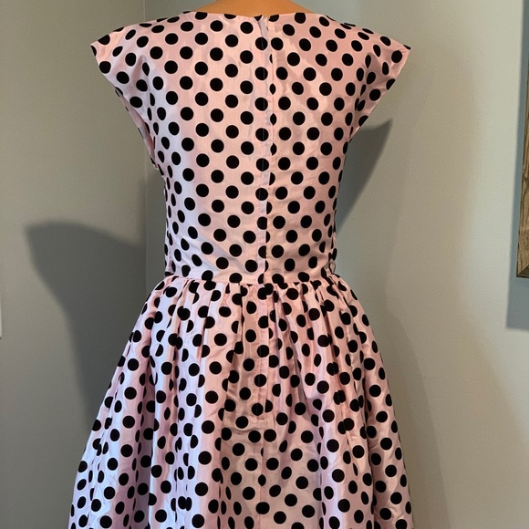Pink Polka Dot Bow Party Dress -from ModCloth - Picture 6 of 8